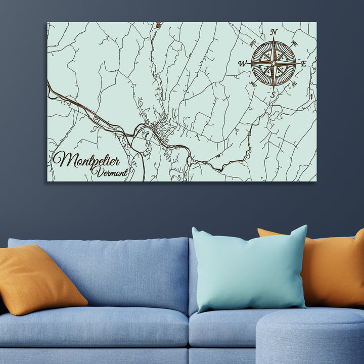 Montpelier, Vermont Street Map - Fire & Pine