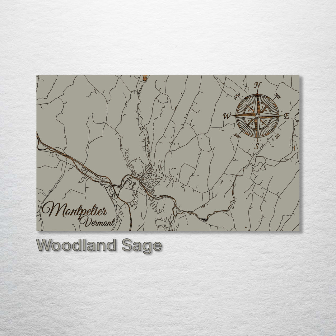 Montpelier, Vermont Street Map - Fire & Pine
