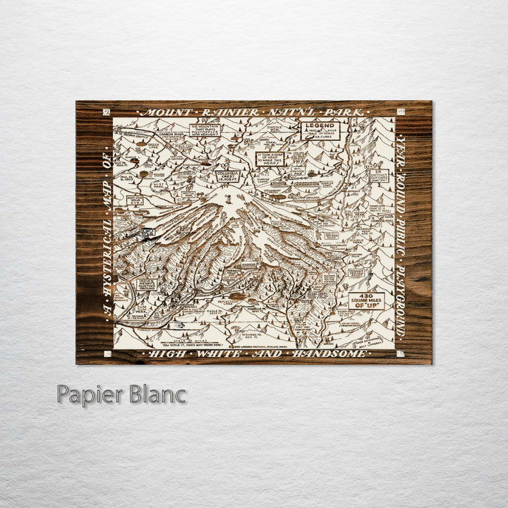 Mount Rainier National Park Hysterical Map