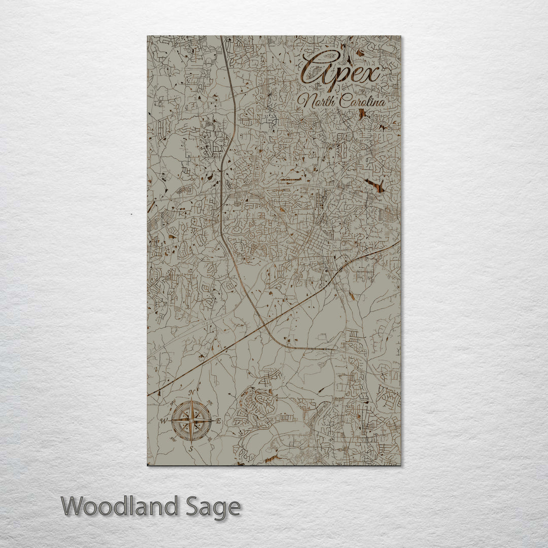 Apex, North Carolina Street Map