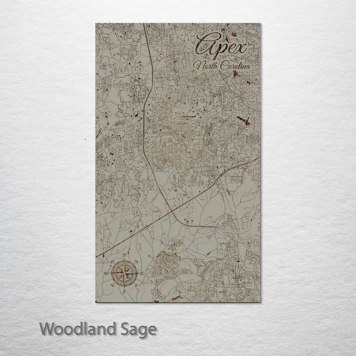 Apex, North Carolina Street Map