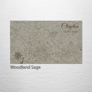 Clayton, North Carolina Street Map