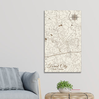 Forest City, North Carolina Street Map