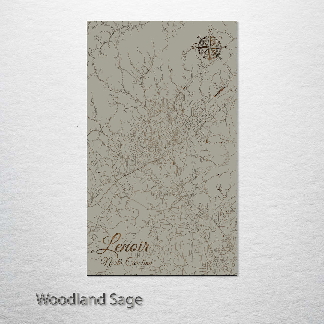 Lenoir, North Carolina Street Map