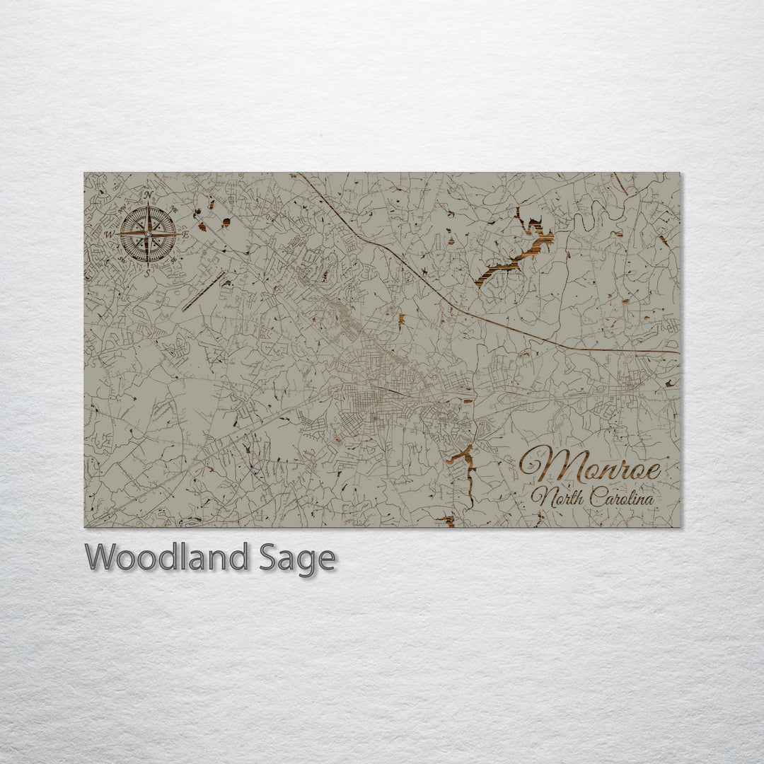 Monroe, North Carolina Street Map