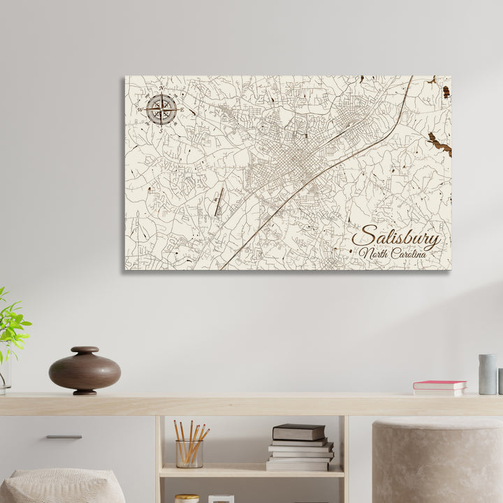 Salisbury, North Carolina Street Map