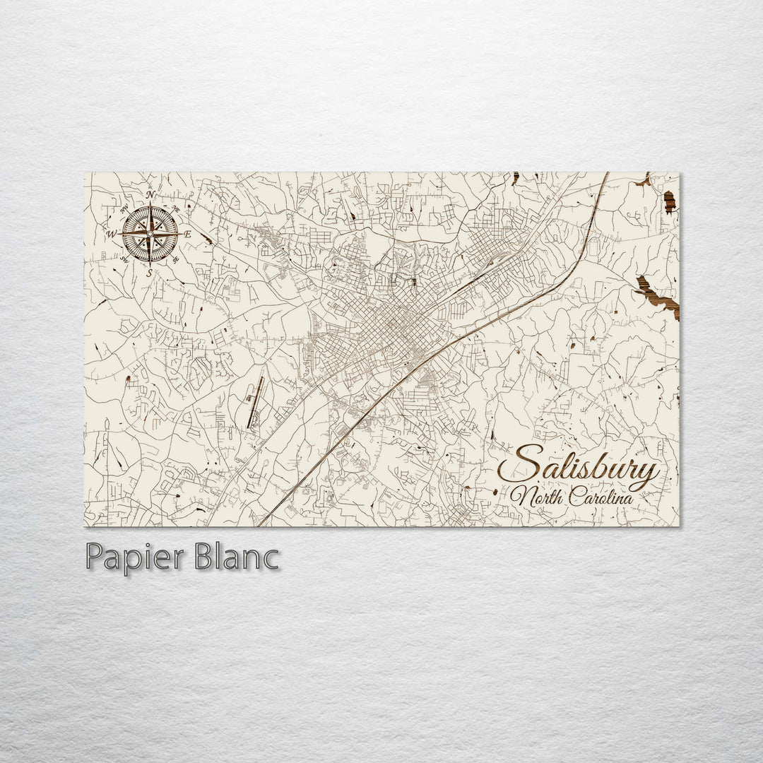 Salisbury, North Carolina Street Map