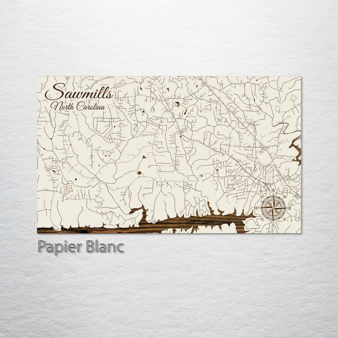 Sawmills, North Carolina Street Map