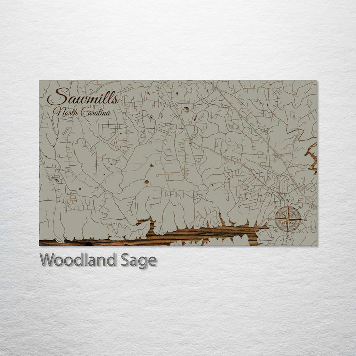 Sawmills, North Carolina Street Map