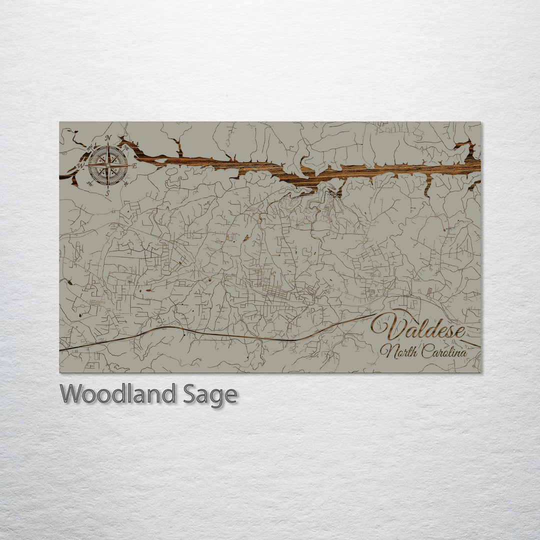 Valdese, North Carolina Street Map