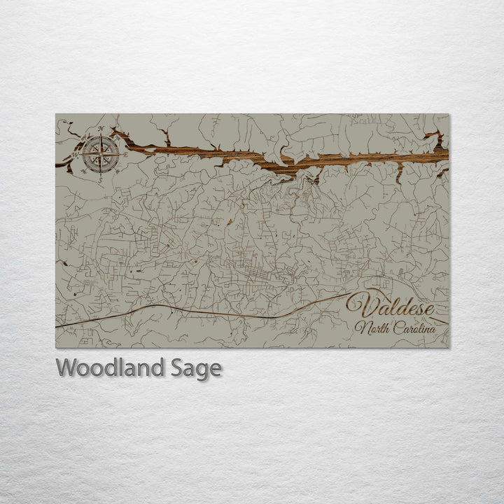 Valdese, North Carolina Street Map