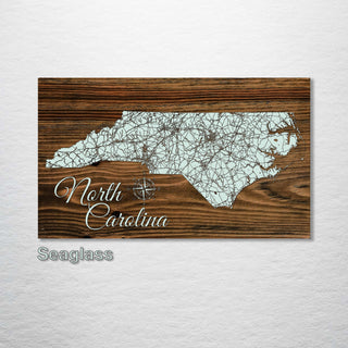 North Carolina State Map - Fire & Pine