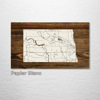 North Dakota Isolated Map - Fire & Pine