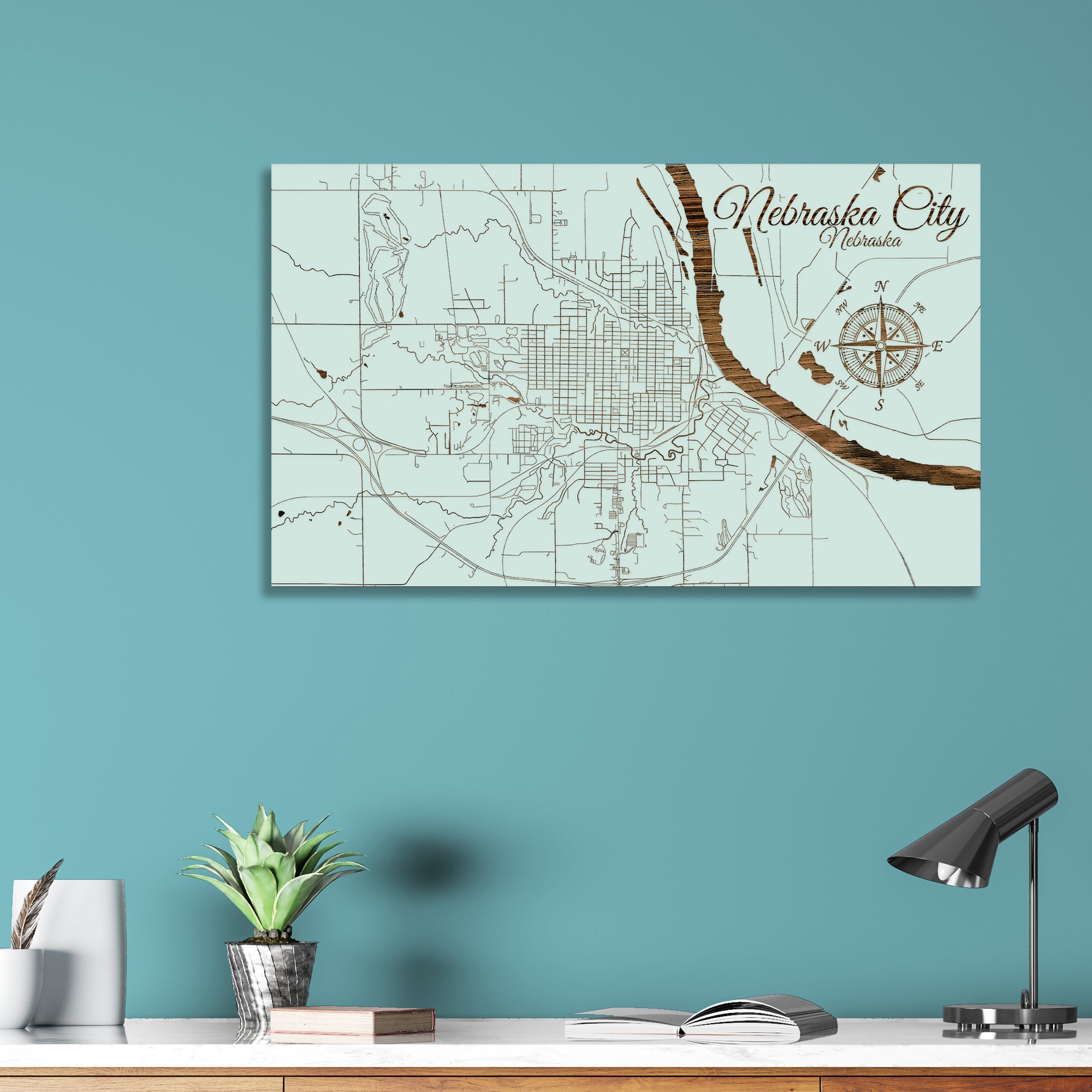 Magnete Da Frigorifero Raro – Mappa Del Nebraska Con Collage Di Luoghi D'Interesse – Souvenir Da Collezione In PVC Resistente