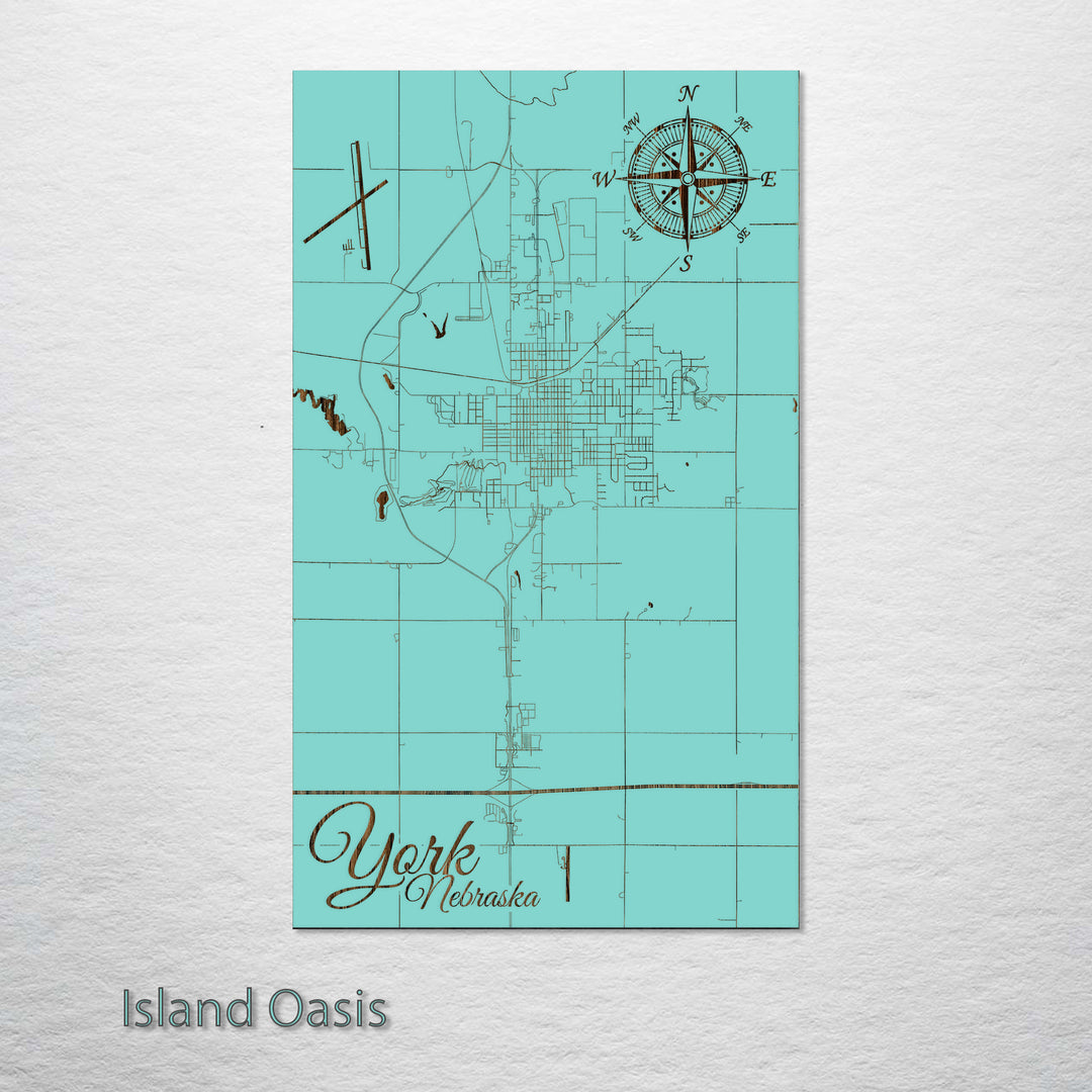 York, Nebraska Street Map