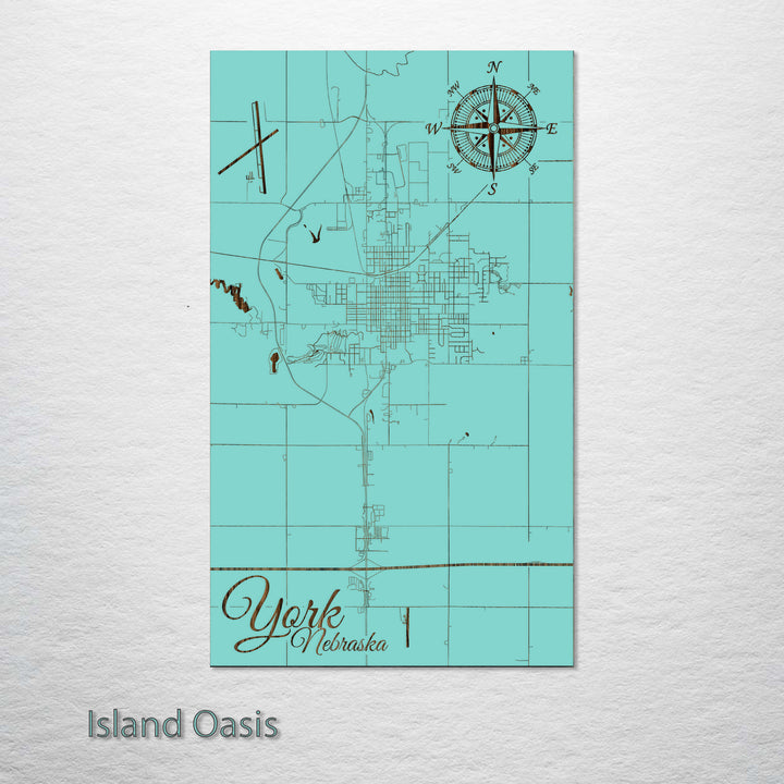 York, Nebraska Street Map