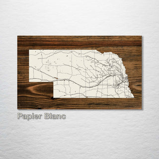 Nebraska Isolated Map - Fire & Pine
