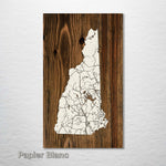 New Hampshire Isolated Map - Fire & Pine