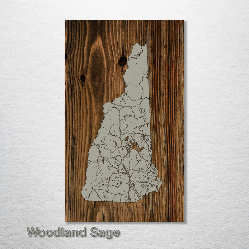 New Hampshire Isolated Map - Fire & Pine