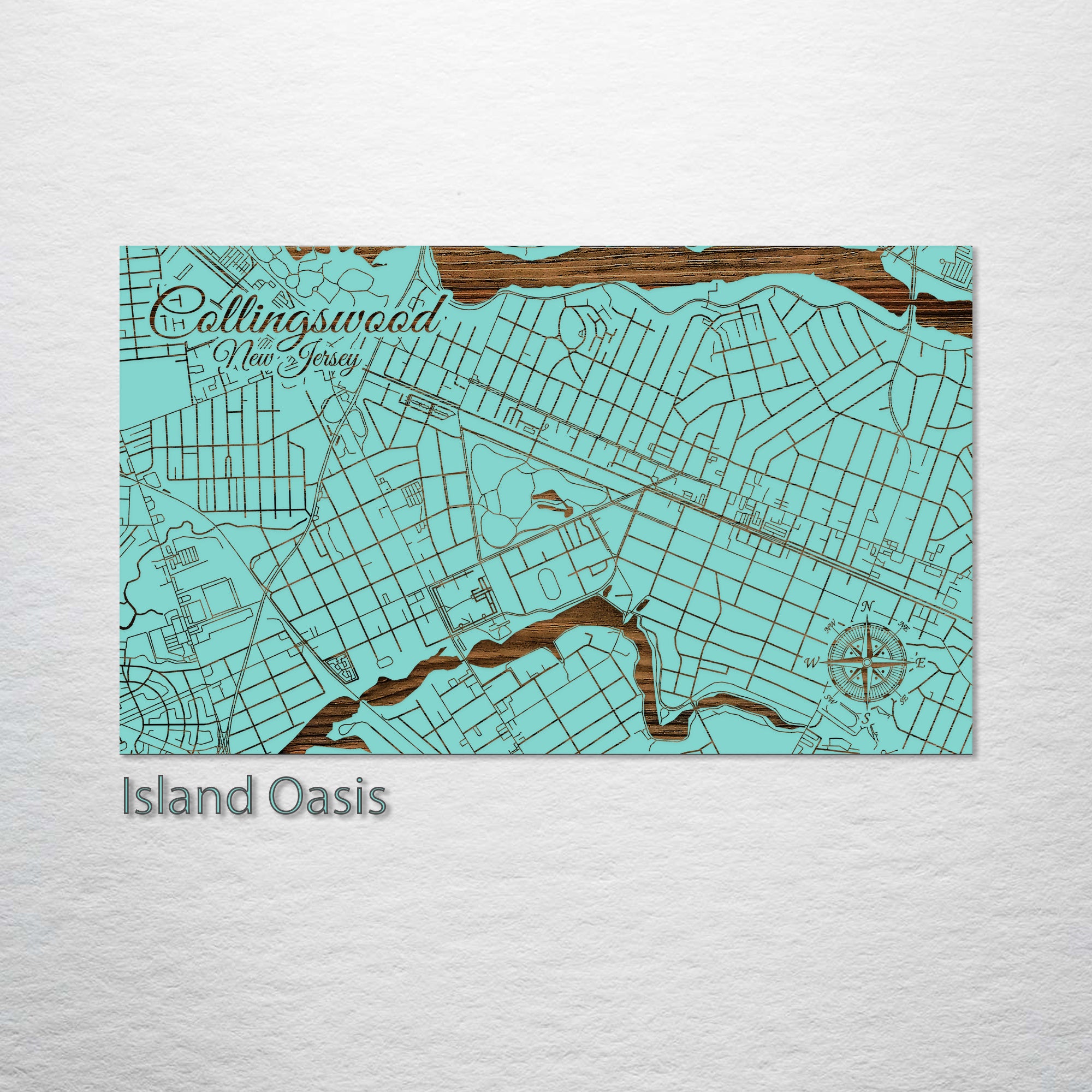 Collingswood, New Jersey Street Map Fire & Pine