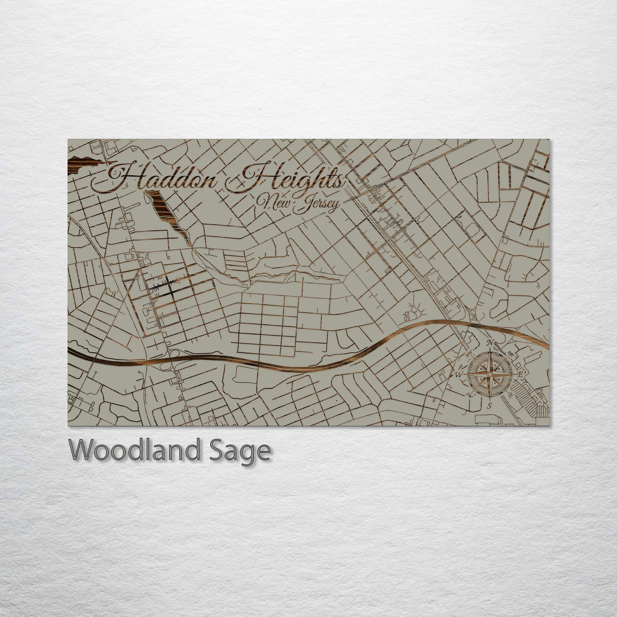 Haddon Heights, New Jersey Street Map Fire & Pine