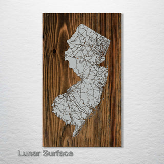 New Jersey Isolated Map - Fire & Pine