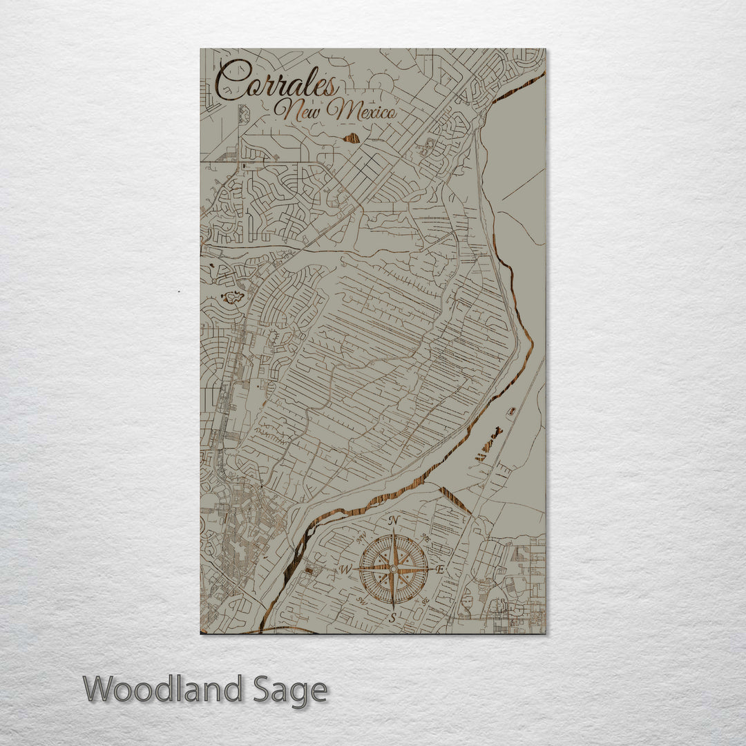 Corrales, New Mexico Street Map