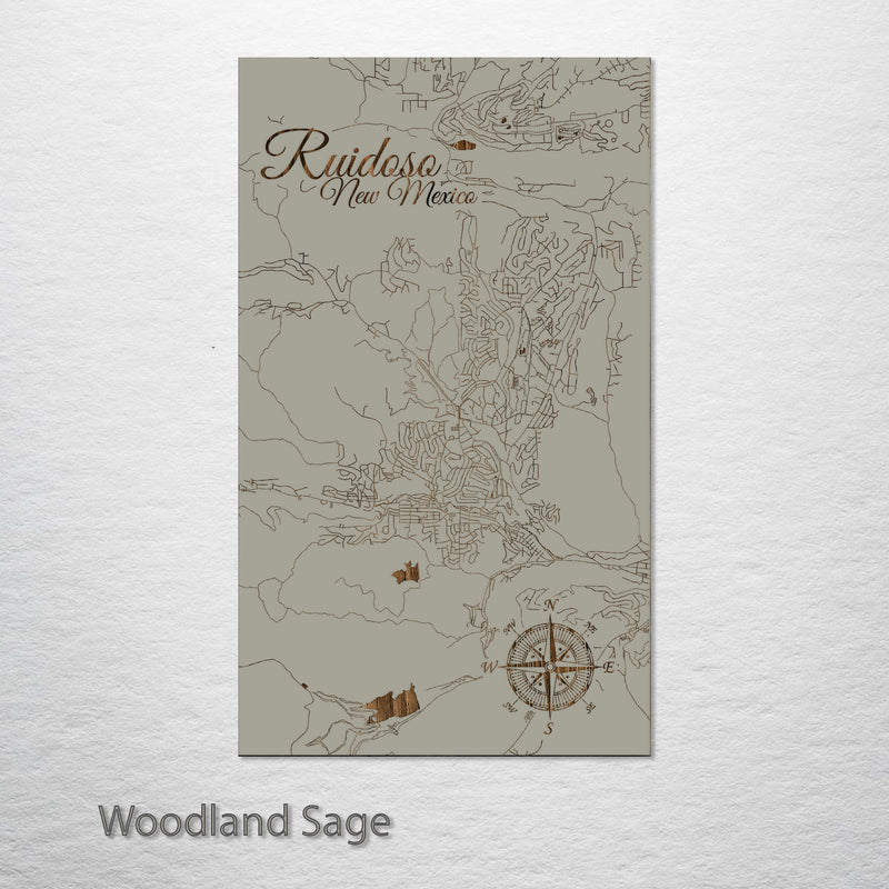 Ruidoso, New Mexico Street Map – Fire & Pine