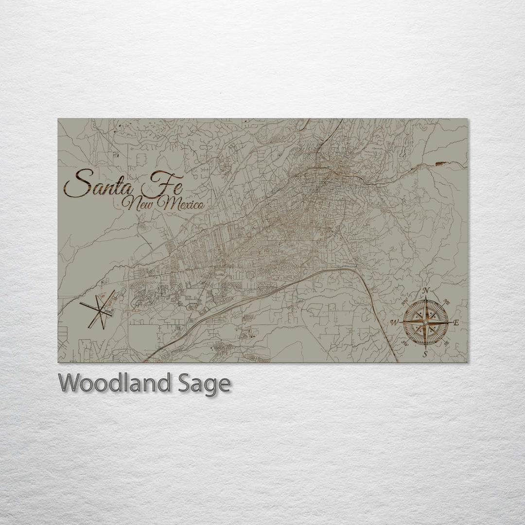 Santa Fe, New Mexico Street Map