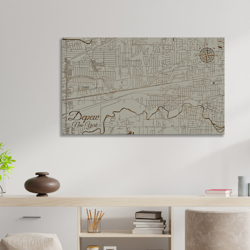 Depew, New York Street Map Fire & Pine