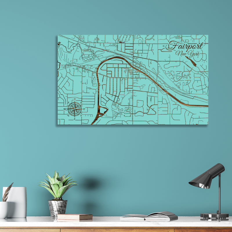 Fairport, New York Street Map – Fire & Pine