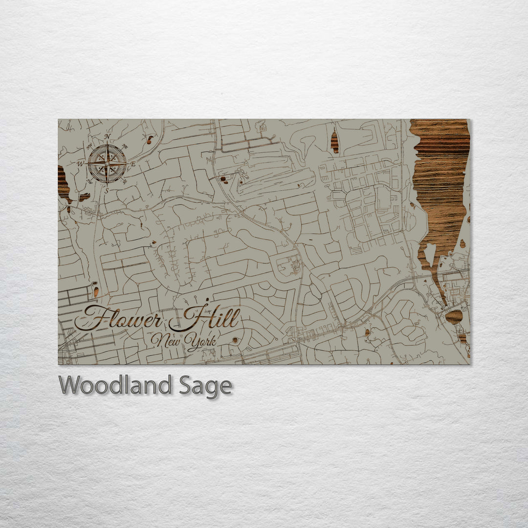 Flower Hill, New York Street Map