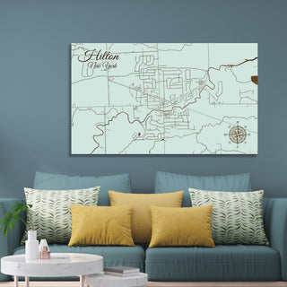 Hilton, New York Street Map