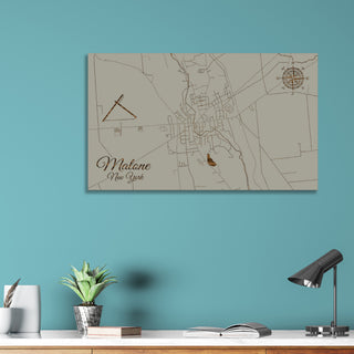 Malone, New York Street Map