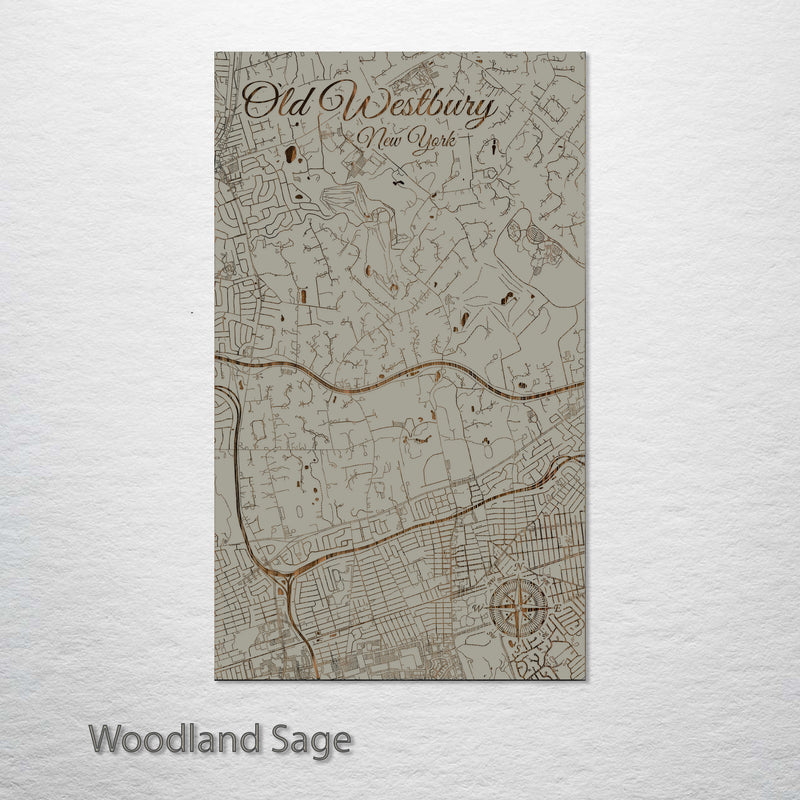 Old Westbury, New York Street Map – Fire & Pine