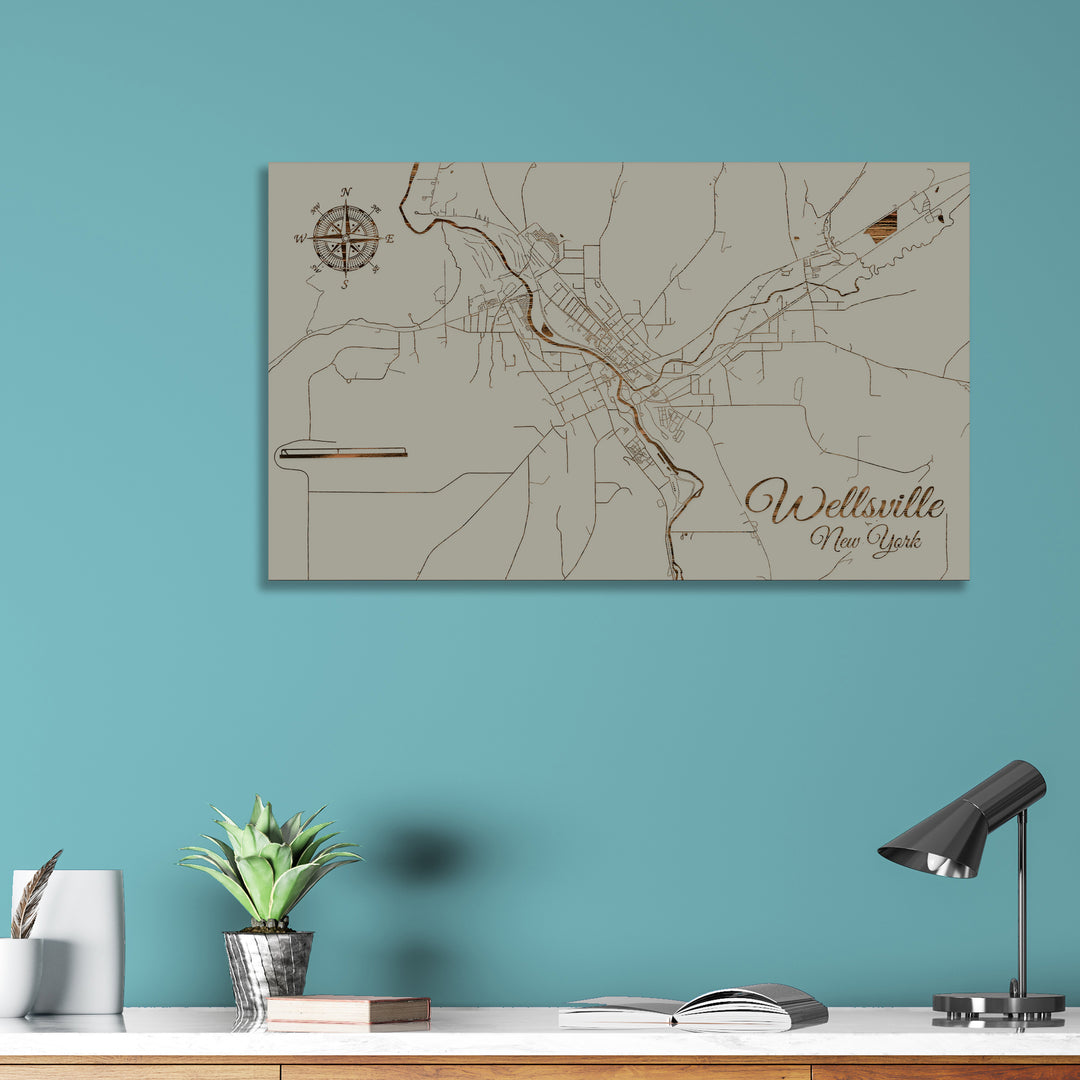 Wellsville, New York Street Map