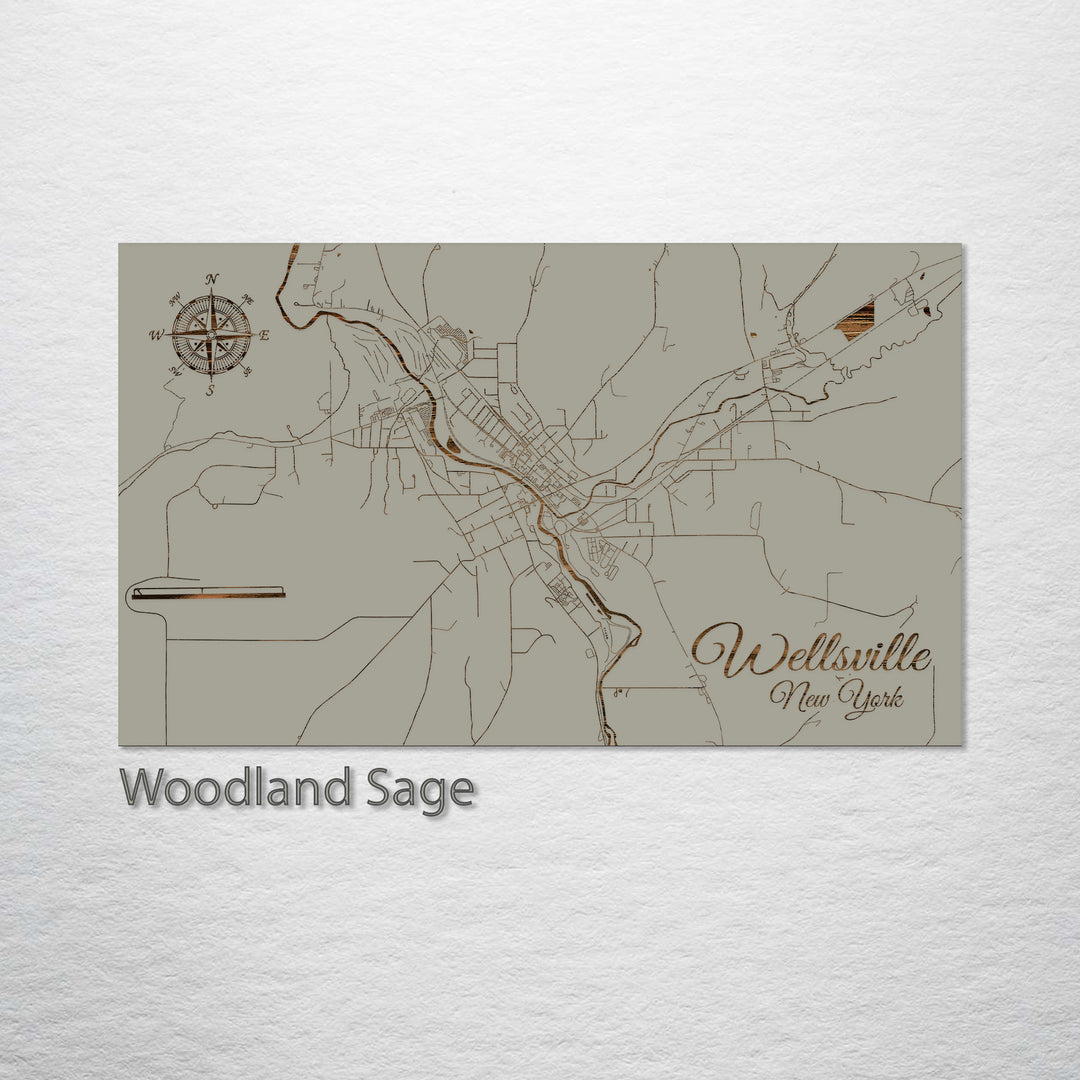 Wellsville, New York Street Map