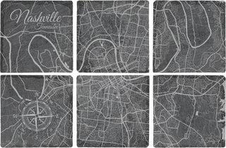 Nashville, Tennessee Square Slate Coaster