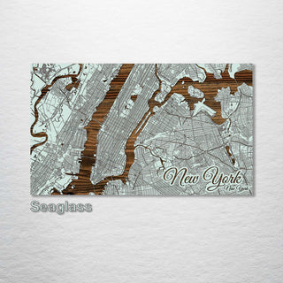 New York City, New York Street Map - Fire & Pine