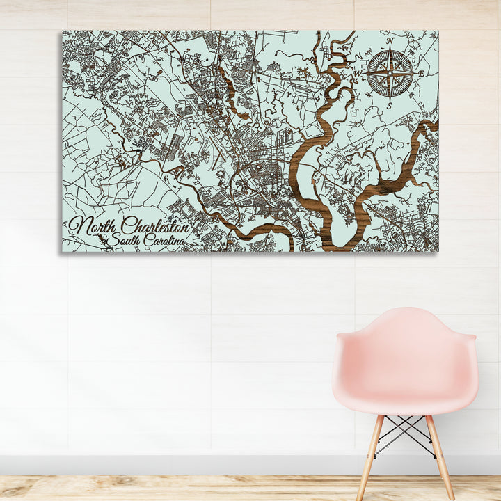 North Charleston, South Carolina Street Map - Fire & Pine