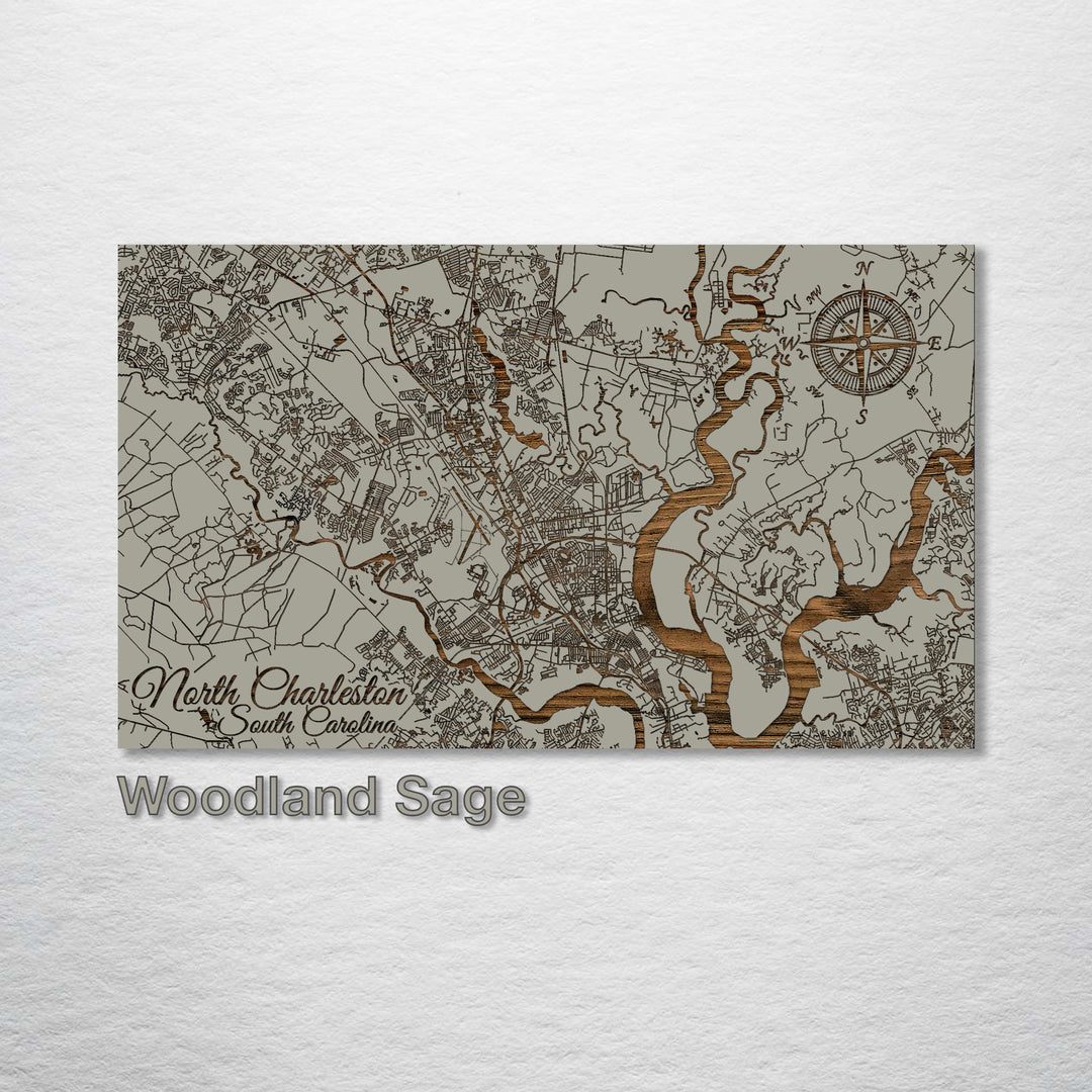 North Charleston, South Carolina Street Map - Fire & Pine