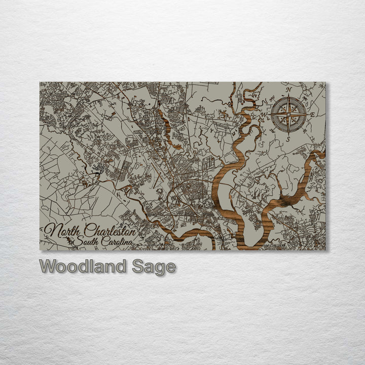 North Charleston, South Carolina Street Map - Fire & Pine