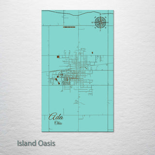 Ada, Ohio Street Map