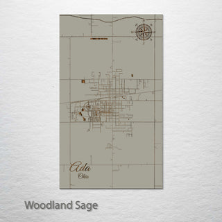 Ada, Ohio Street Map
