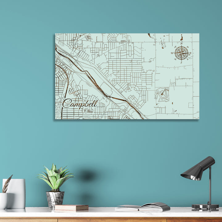 Campbell, Ohio Street Map