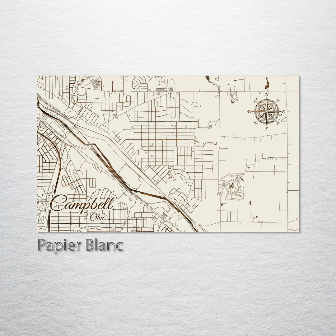 Campbell, Ohio Street Map