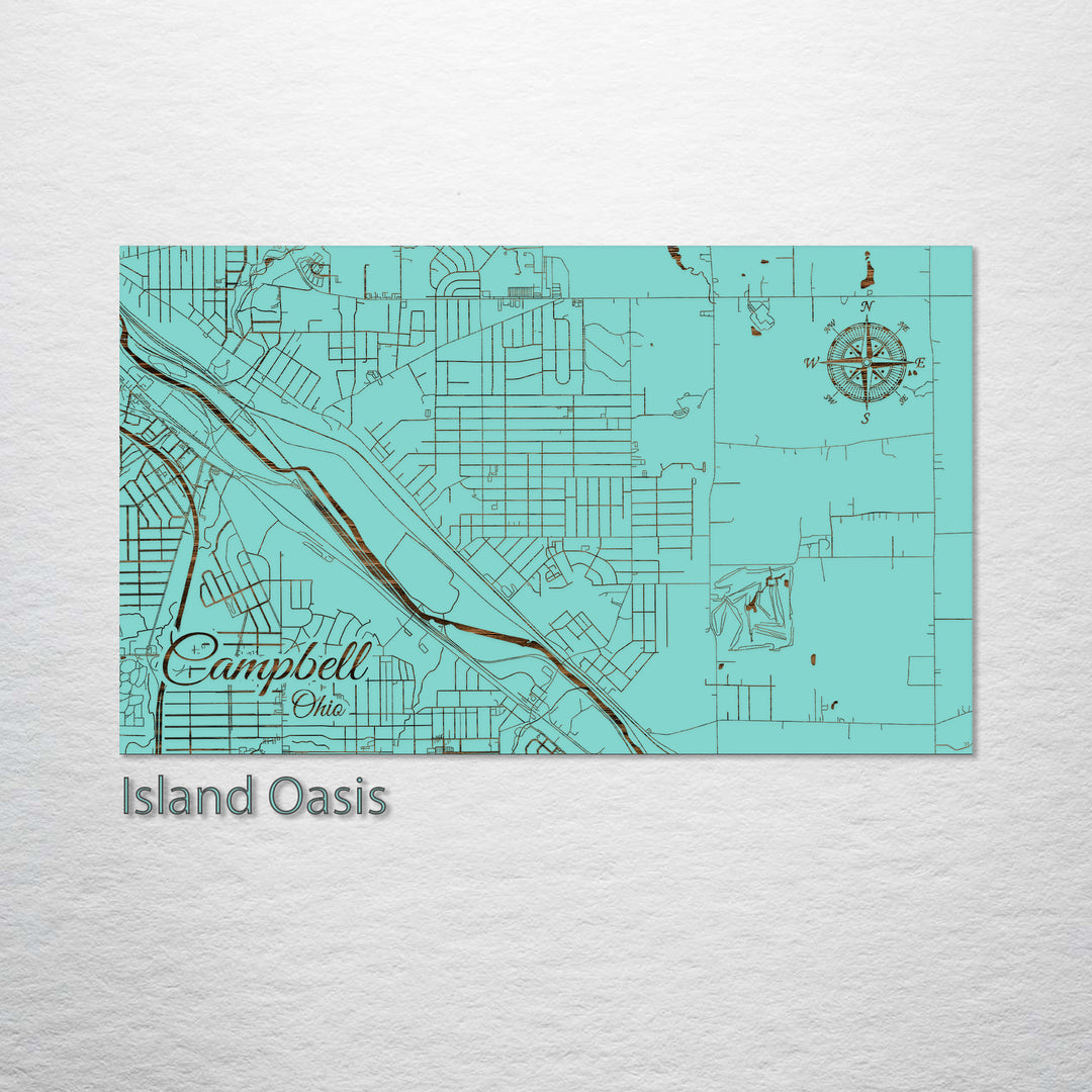 Campbell, Ohio Street Map