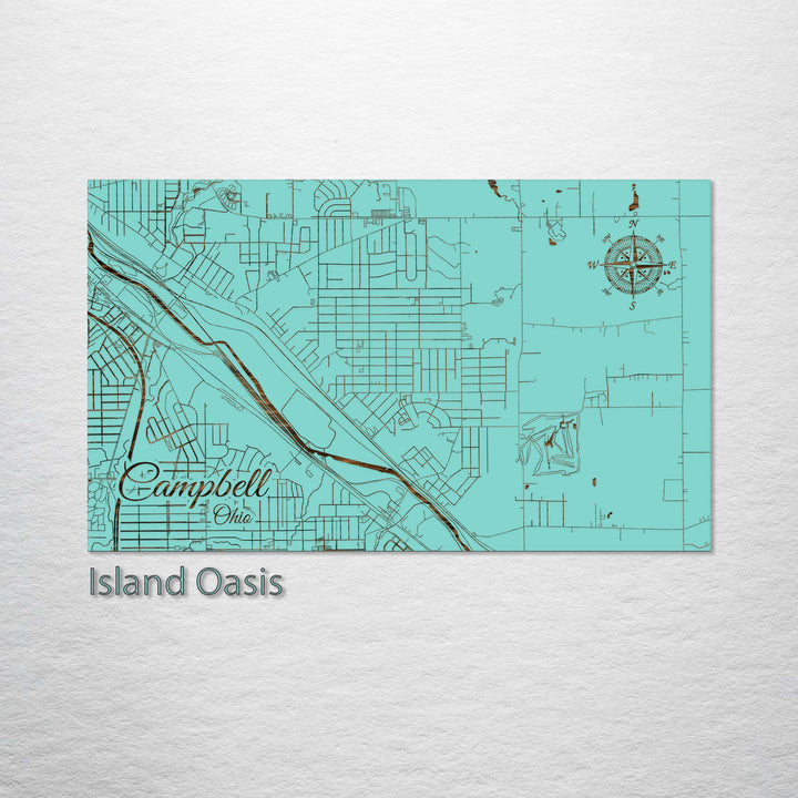 Campbell, Ohio Street Map