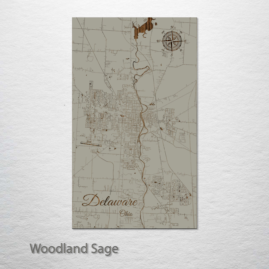 Delaware, Ohio Street Map