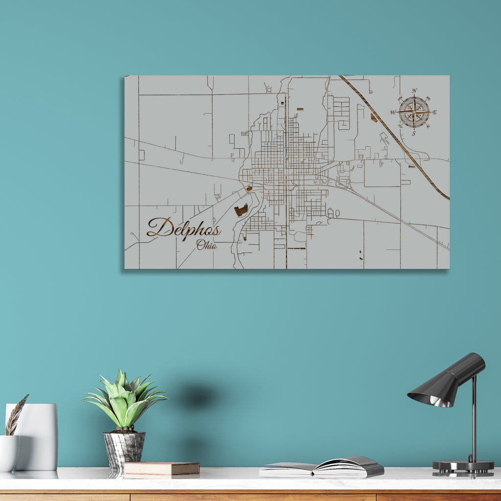 Delphos, Ohio Street Map – Fire & Pine